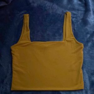 Yellow crop top